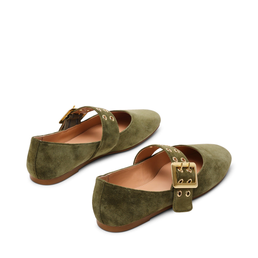 ATLANTICA BALLERINA OLIVE SUEDE