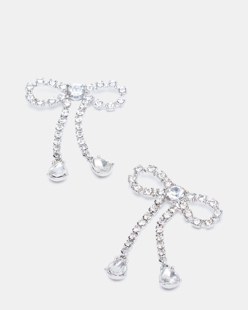 Orecchini Fiocco con Strass Argento - view 3
