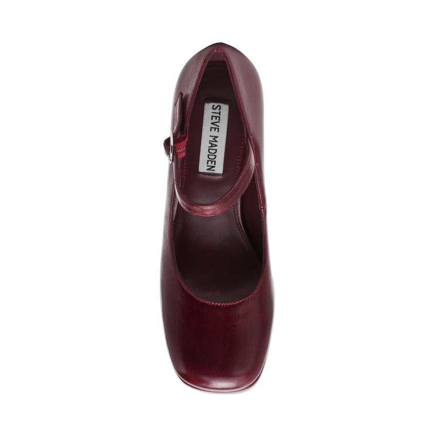 MINGLE MARY JANE DARK CHERRY CRINKLE