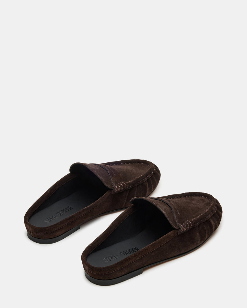 Rafe Mule Chocolate Marrone Suede - view 6
