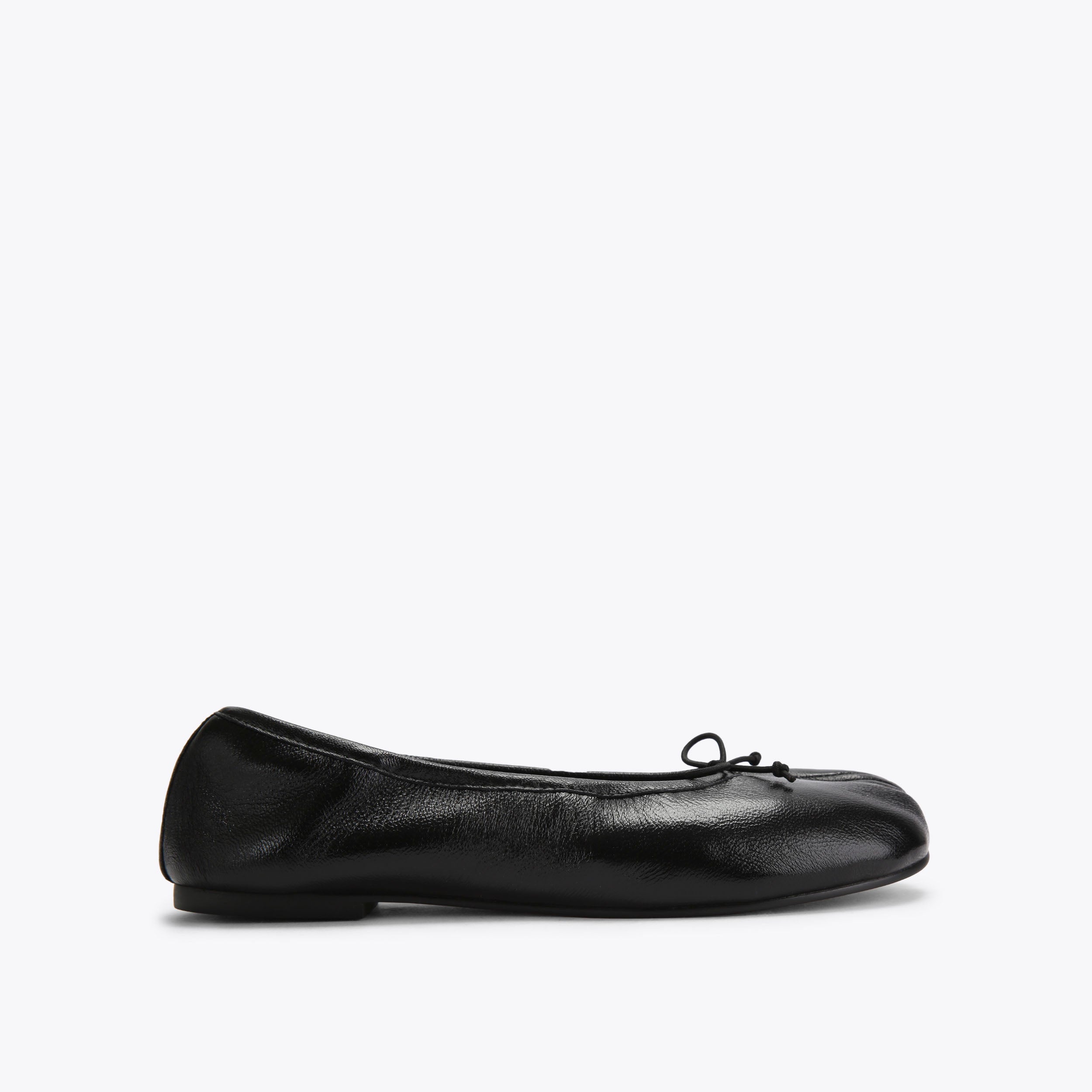 Carin Ballerina Nero Pelle