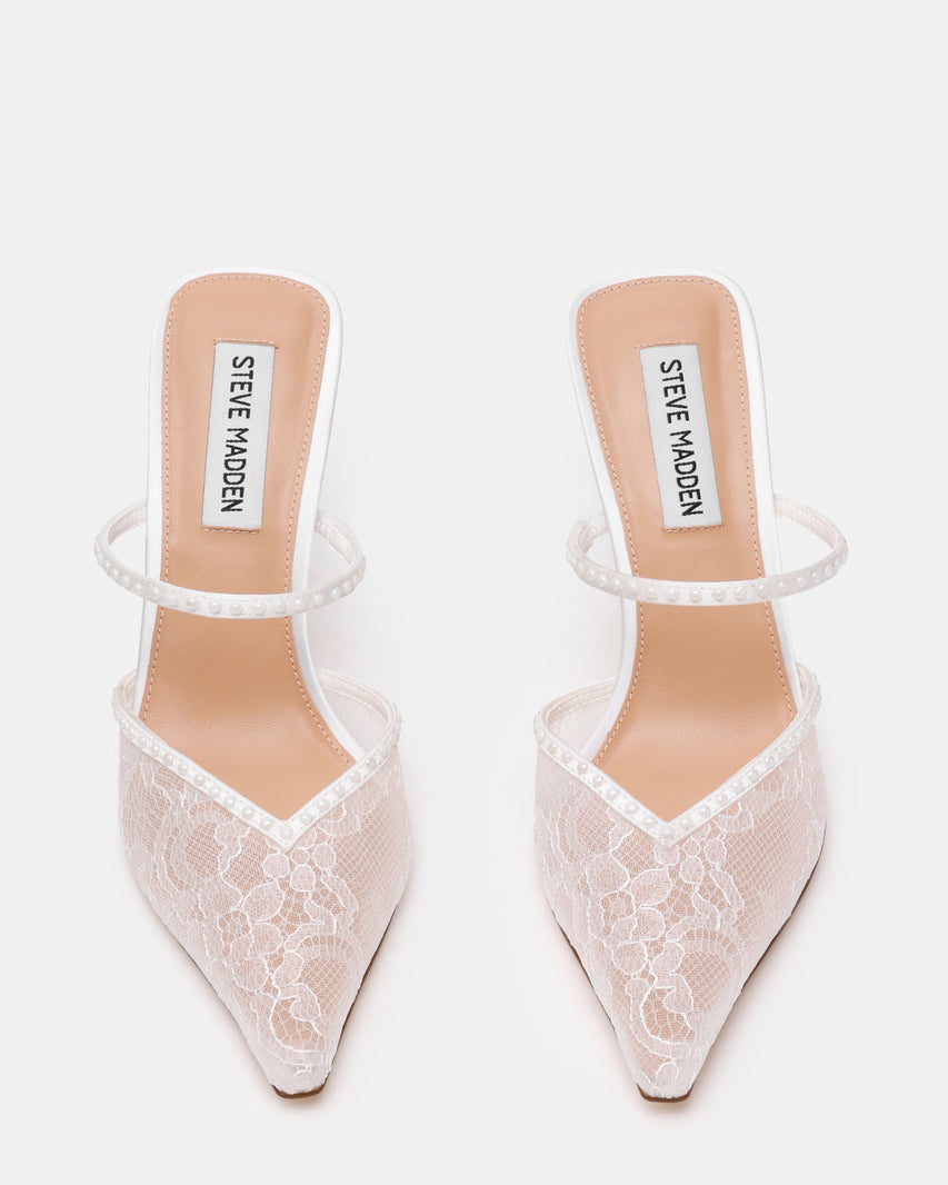 Baylee Mule Bianco Lace - view 3