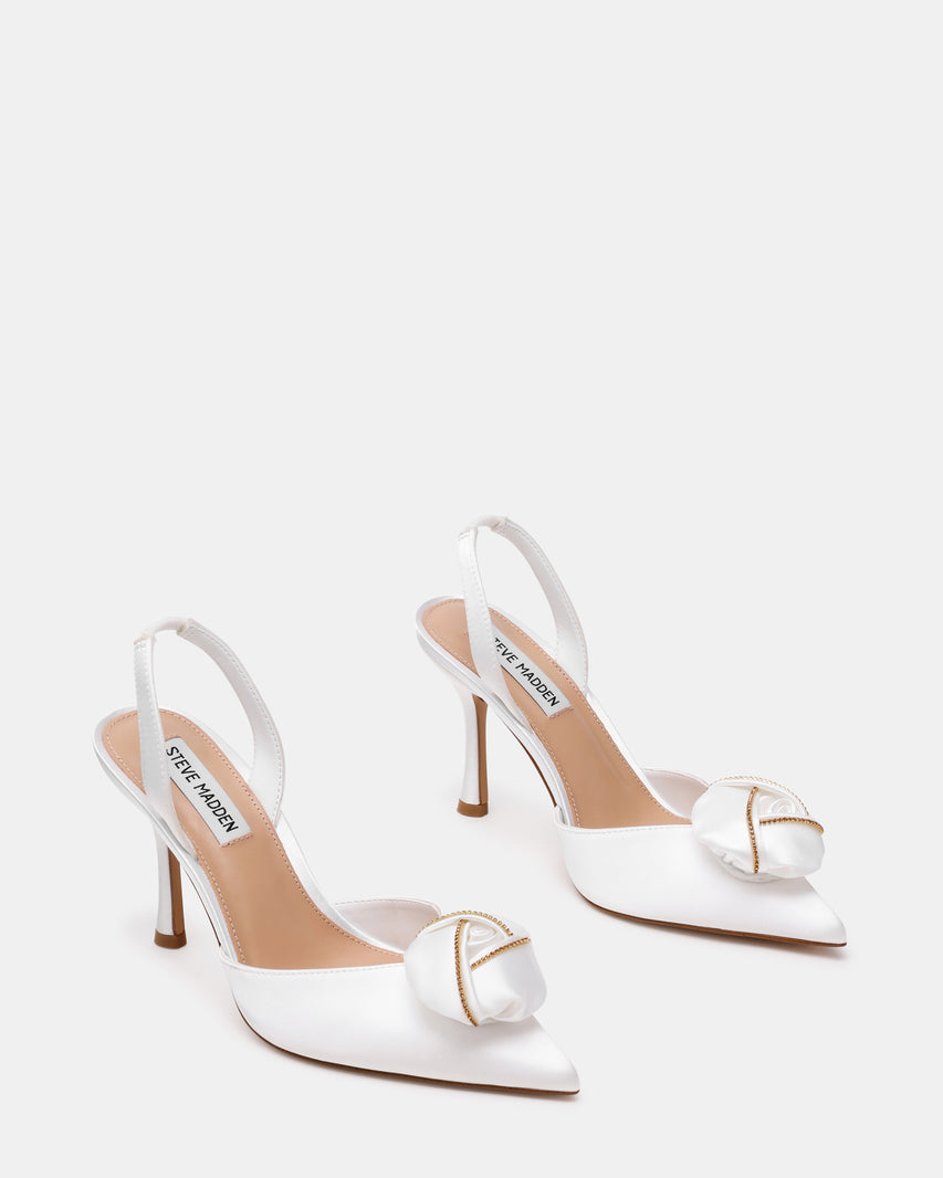 Lotis Slingback Bianco Satin - view 6