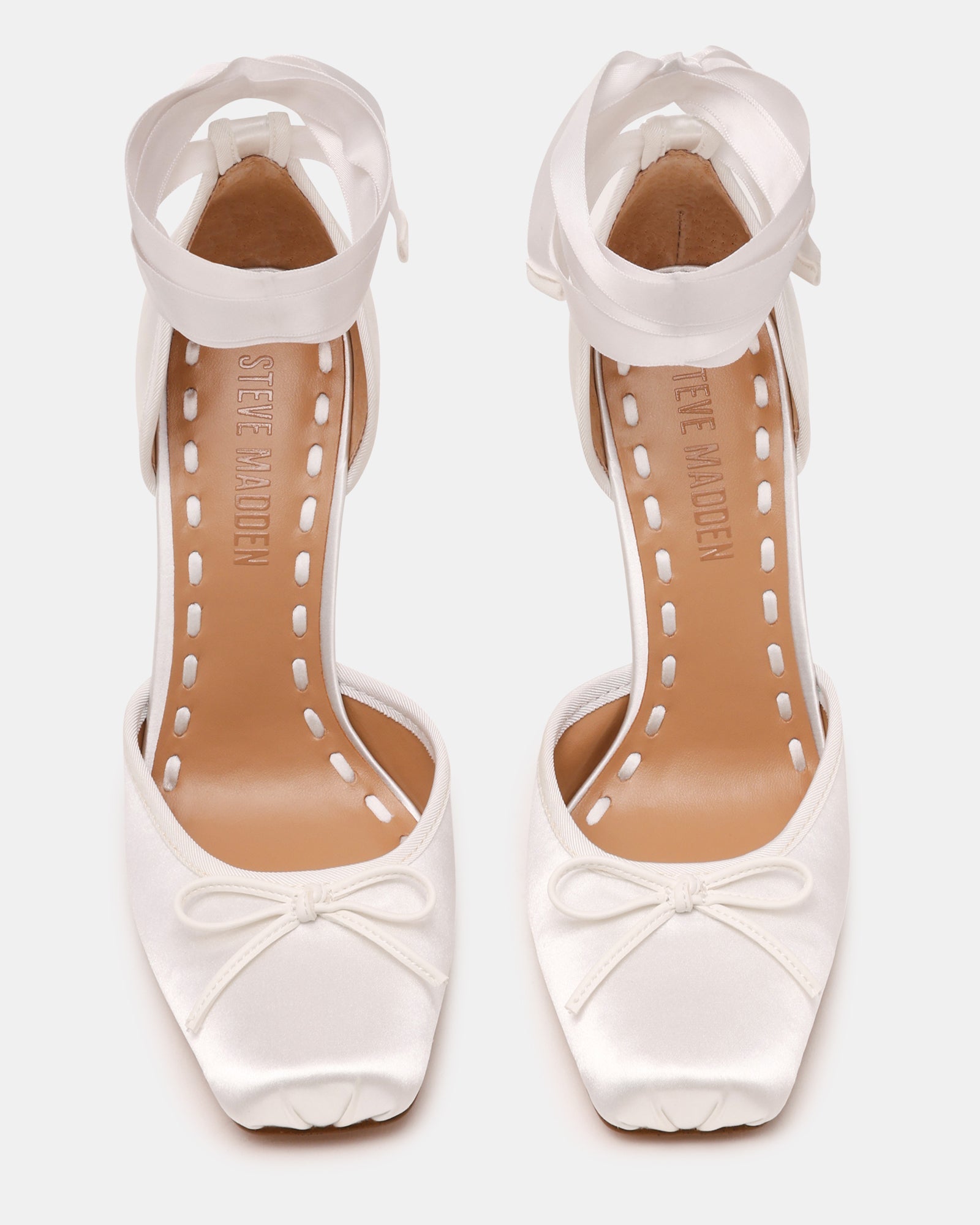 Larina Ballerina con Tacco Avorio Satin - view 5