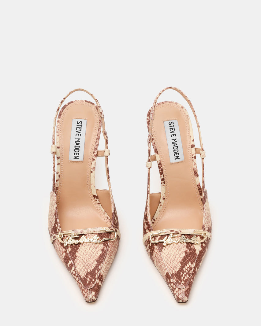Dossier Slinback Crema Marrone Snake - view 5