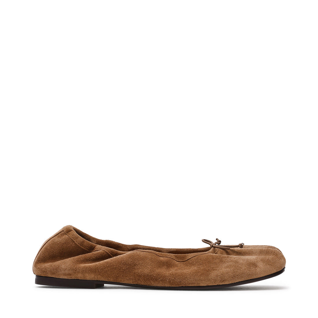 Carin Ballerina Taupe Suede