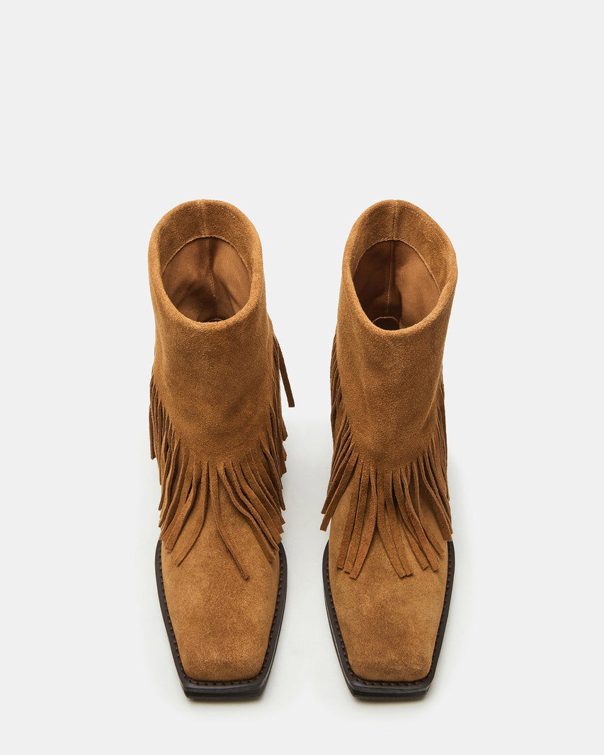 PIA STIVALE FRANGE CHESTNUT SUEDE
