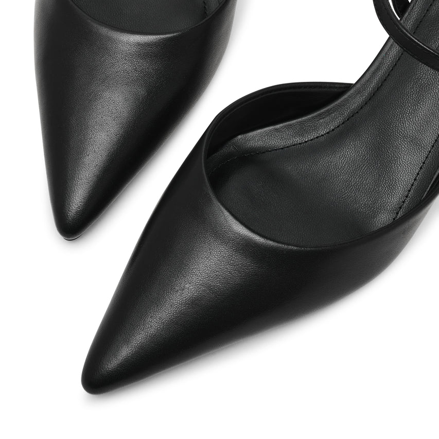 ADELAIDE SLINGBACK NERO PELLE