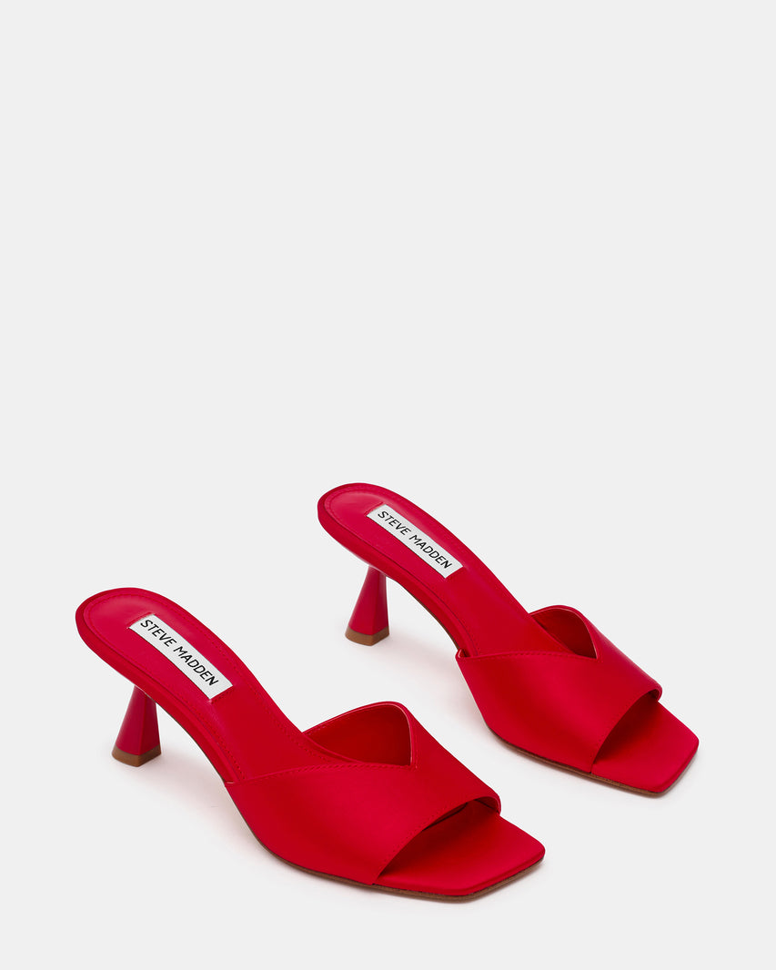 Ivie Mule Rosso Satin - view 2