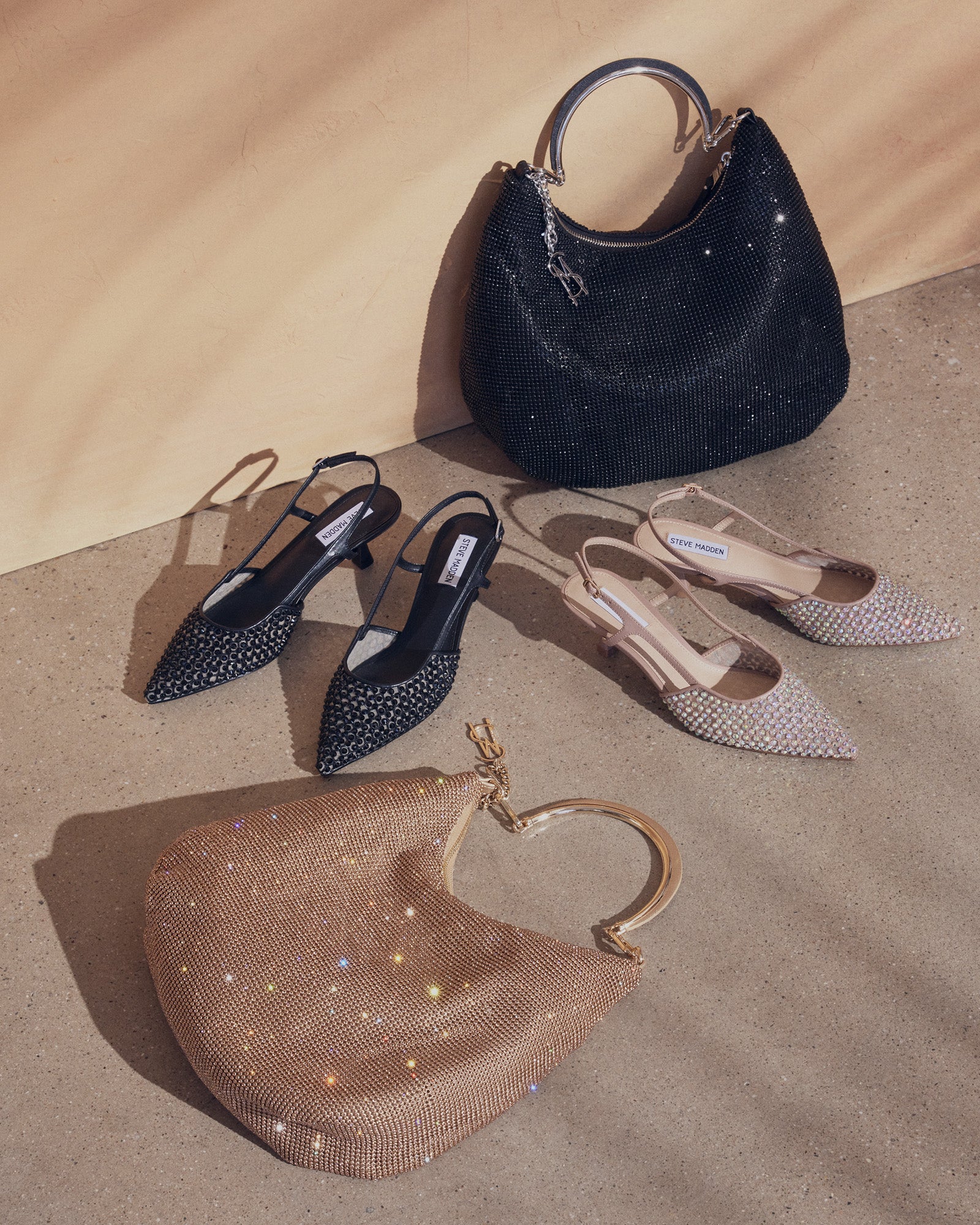 Legaci-mr Décolleté Clear Rhinestone Mesh