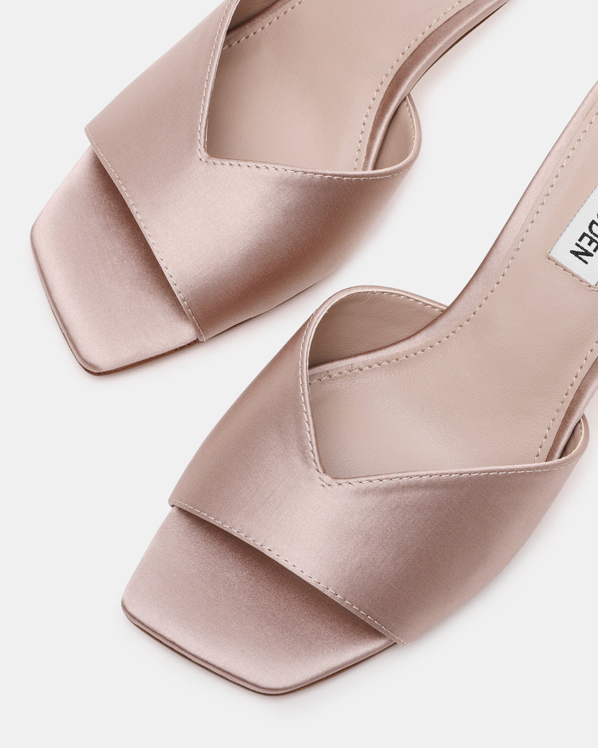 Ivie Mule Taupe Satin - view 3