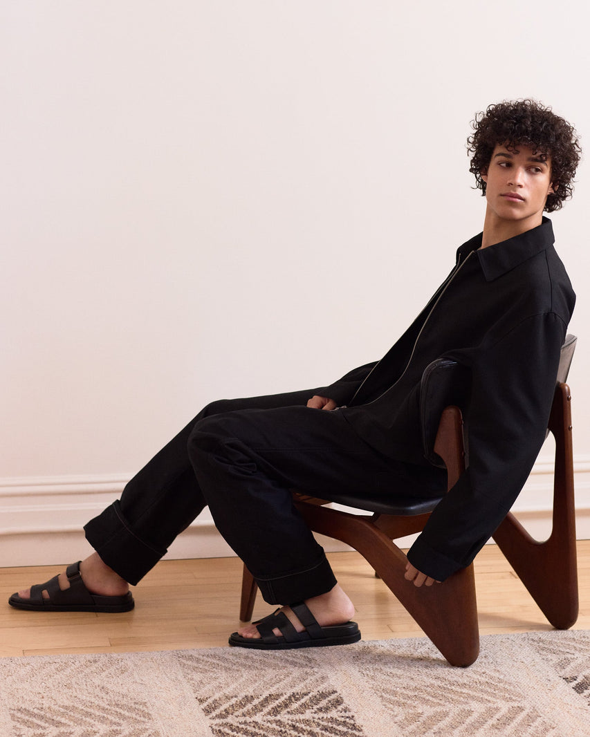 Maiven Sandalo Nero Pelle - view 7
