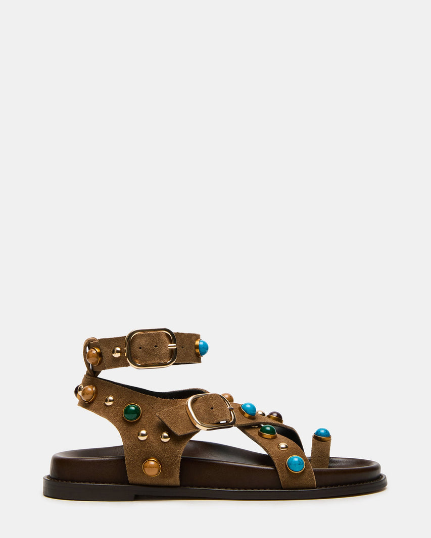 Linear Sandalo Taupe Suede