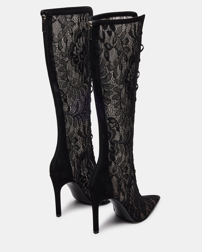Maxine Stivali Nero Lace - view 5