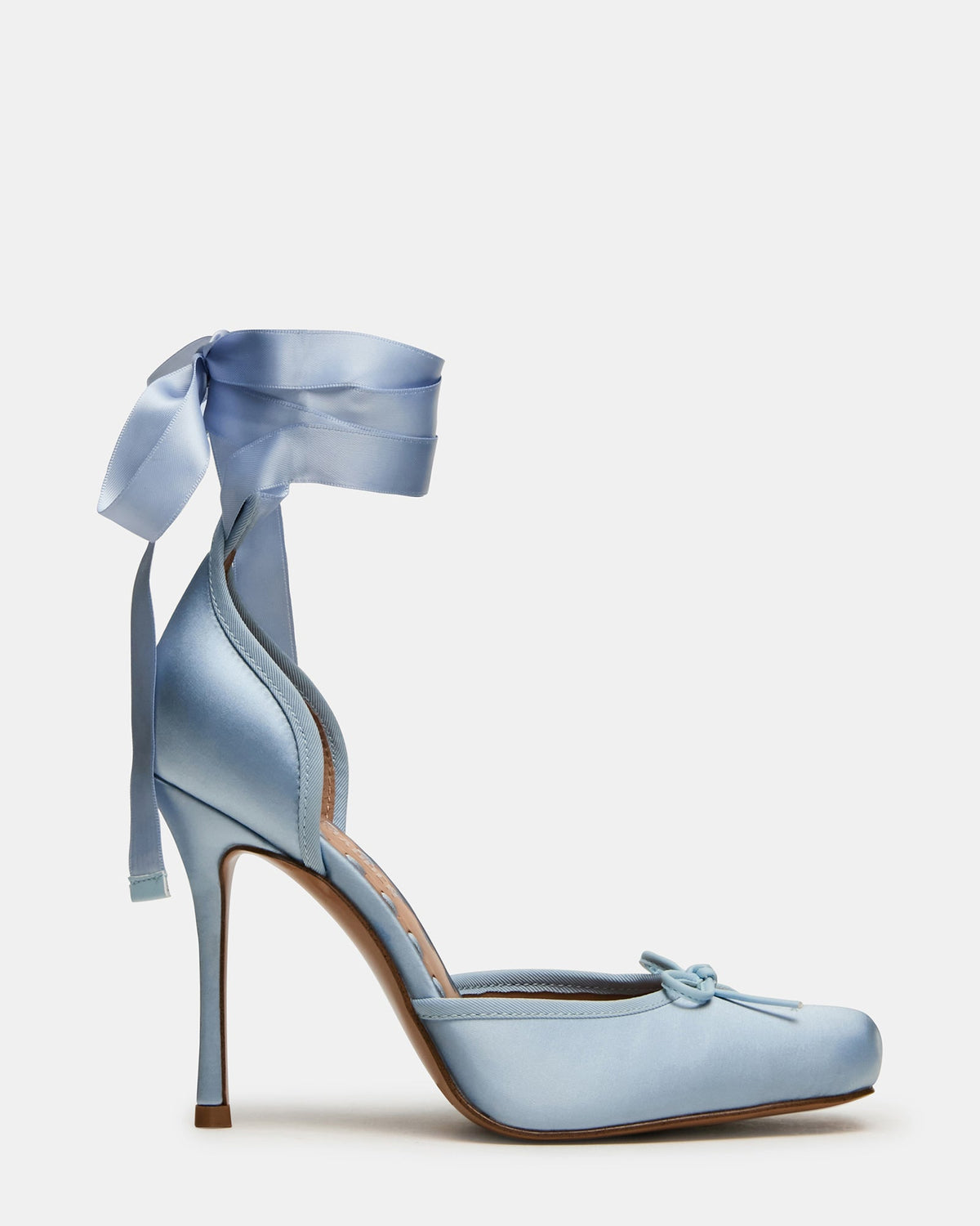 Larina Ballerina con Tacco Blu Satin