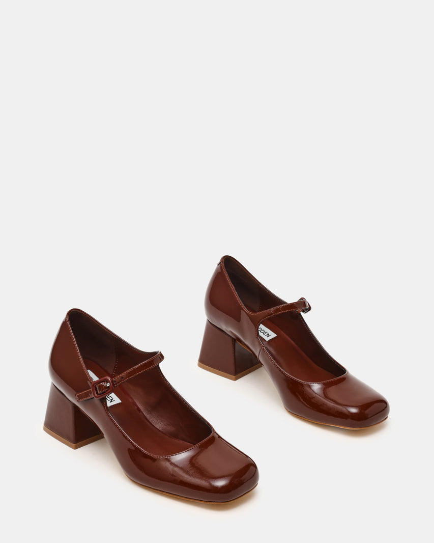 Darcey Mary Jane Cognac Vernice - view 6