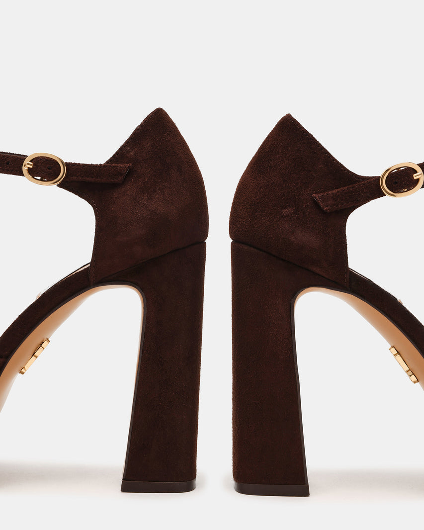 Lexie Sandalo Chocolate Marrone Suede - view 3