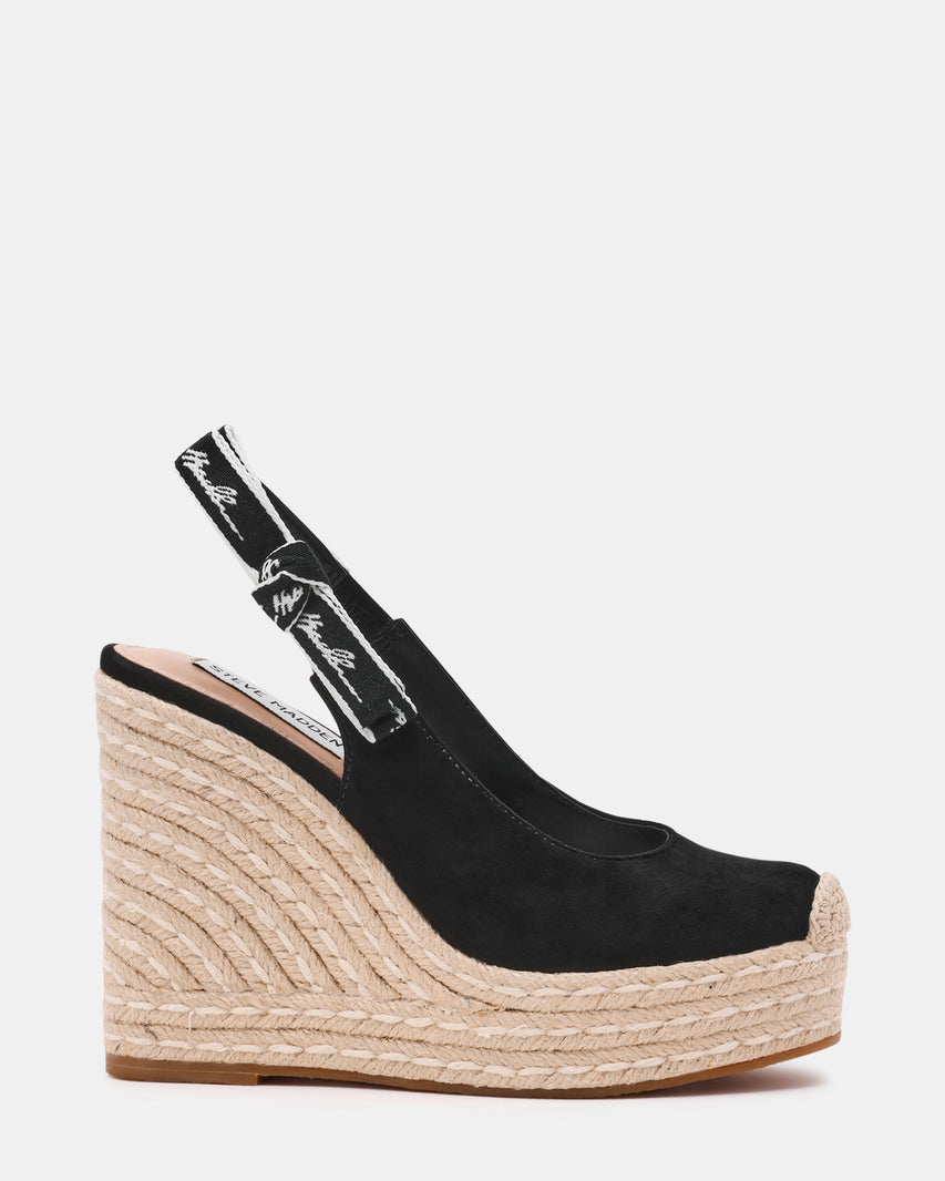 Demmi Zeppa Nero Suede