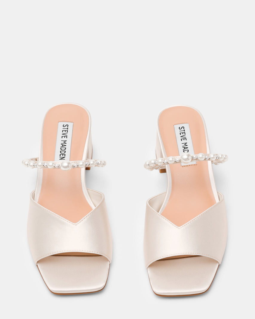 Galilea Mule Avorio Satin - view 6