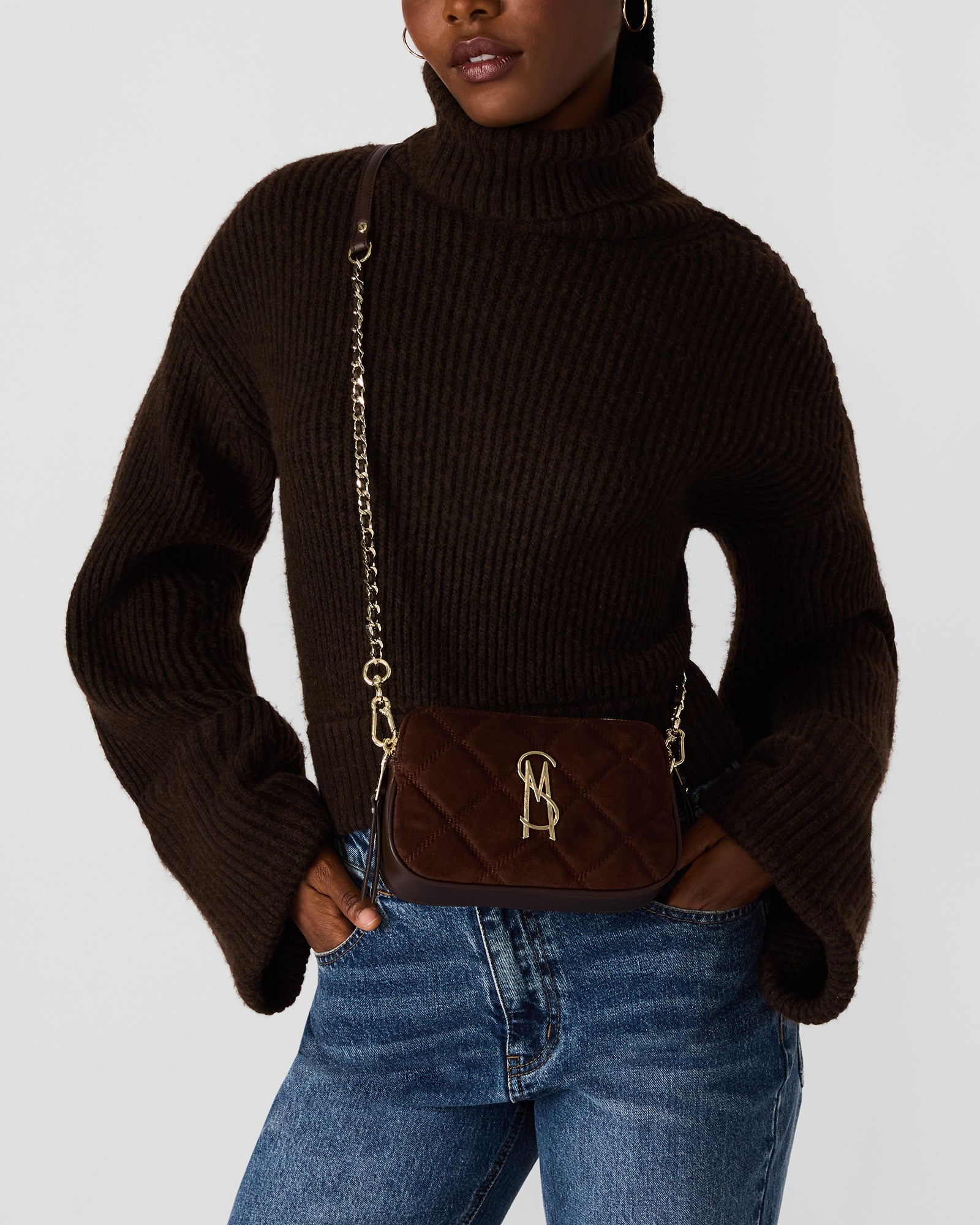 BMARVIS-S BORSA MARRONE ORO