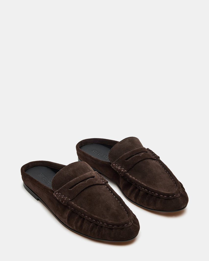 Rafe Mule Chocolate Marrone Suede - view 3