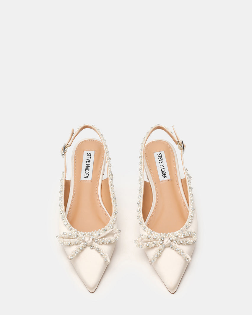 Solange Ballerina Avorio Satin - view 4