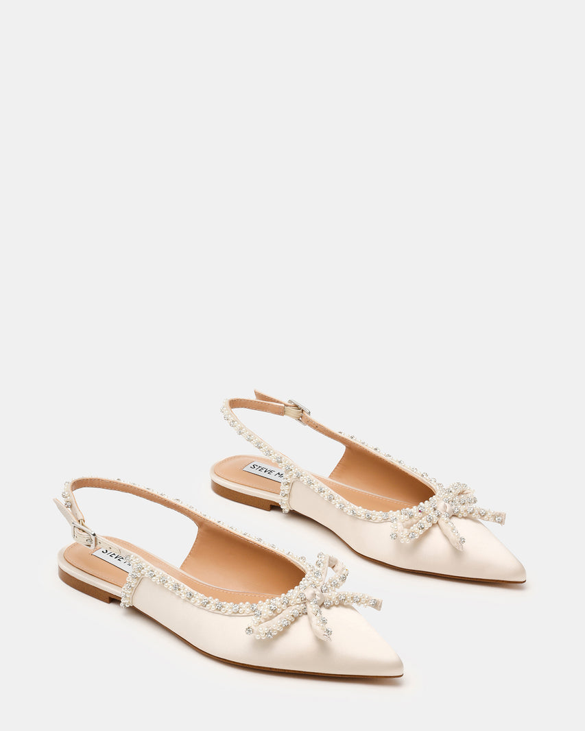 Solange Ballerina Avorio Satin - view 2
