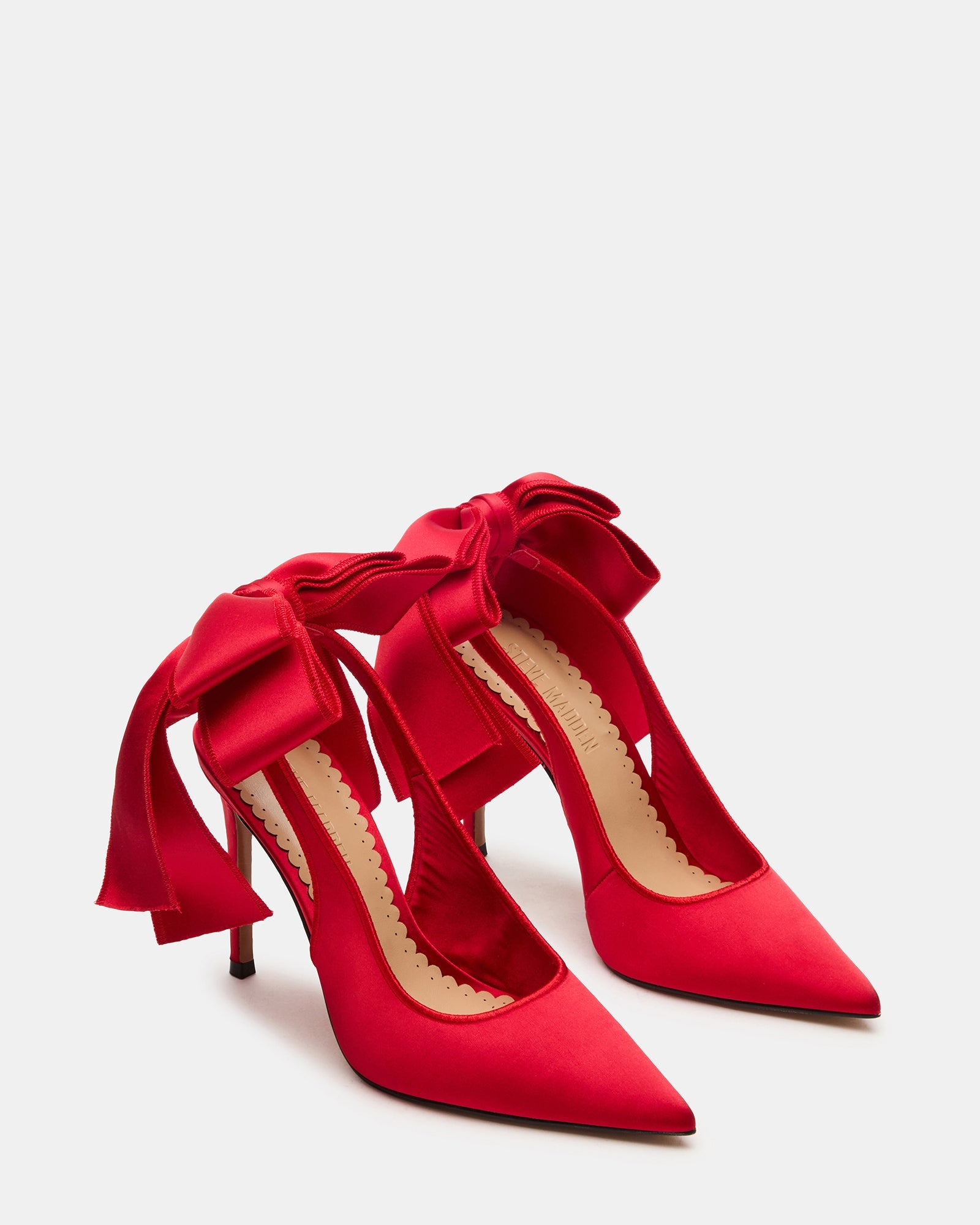TEACUP DÉCOLLETÉ ROSSO SATIN