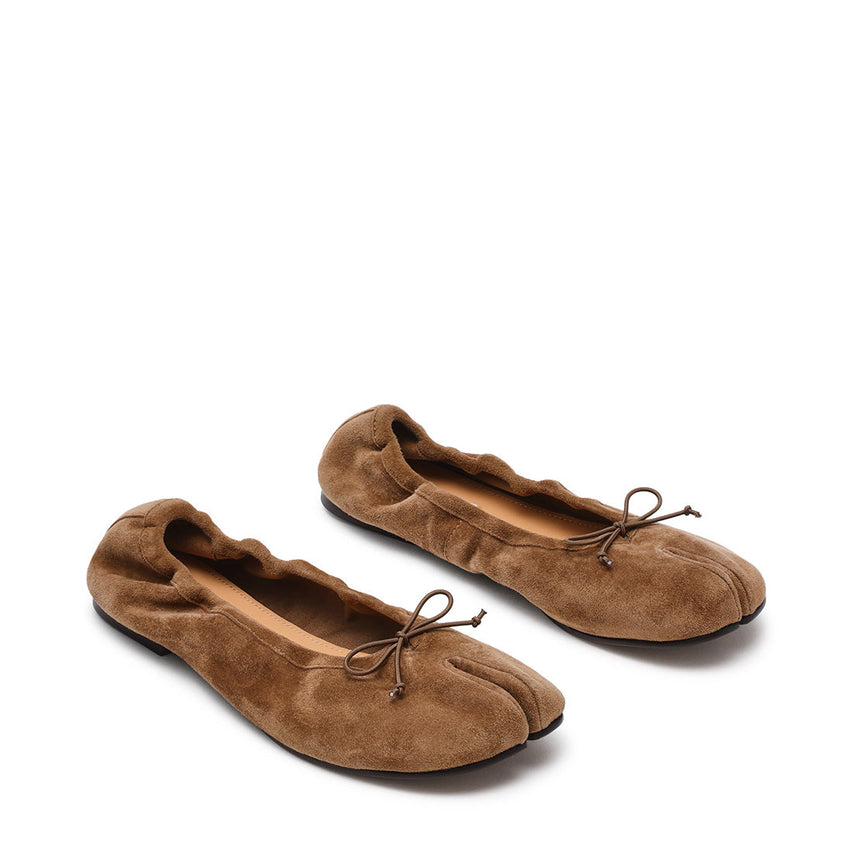 Carin Ballerina Taupe Suede - view 2