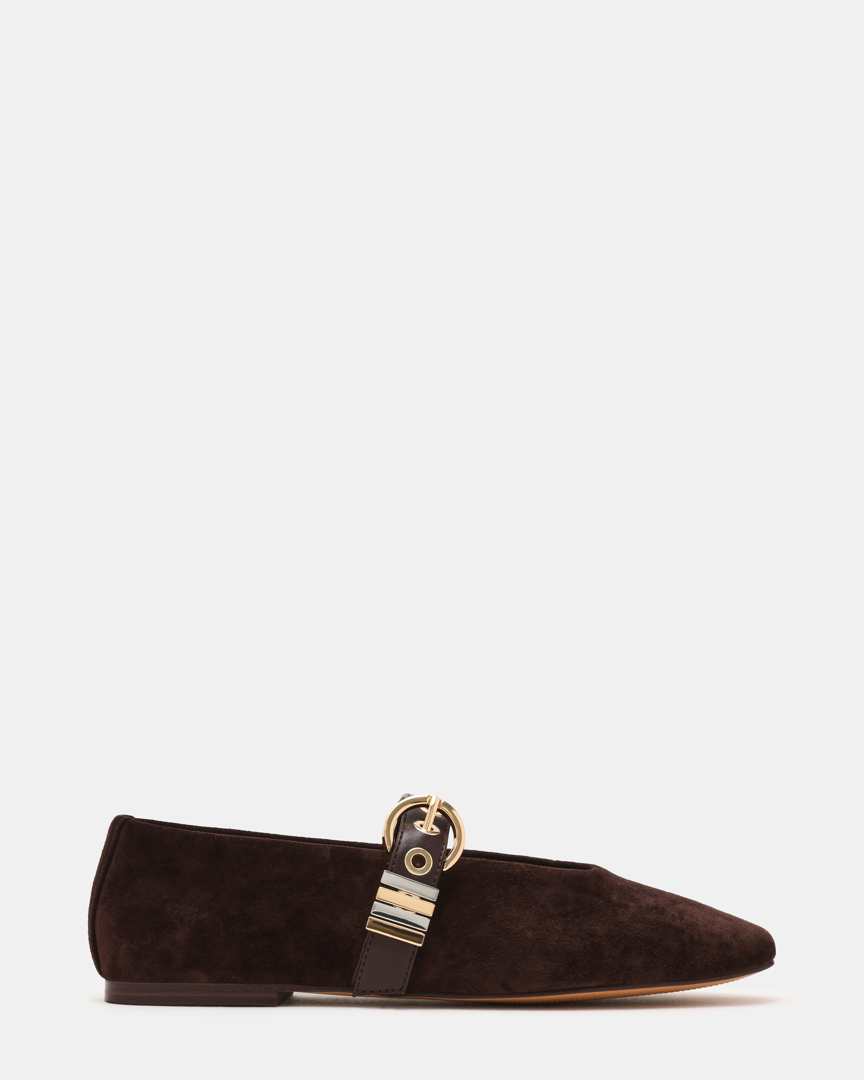 Lucia Ballerina Marrone Suede