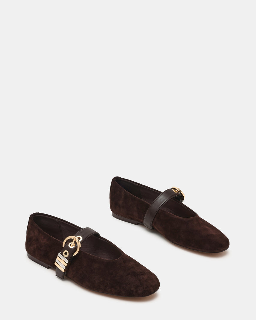 Lucia Ballerina Marrone Suede - view 5