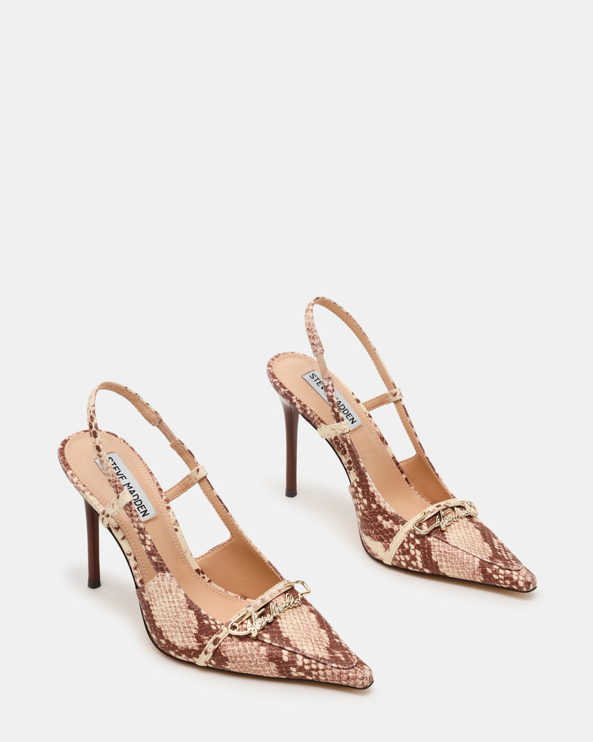 Dossier Slinback Crema Marrone Snake - view 6