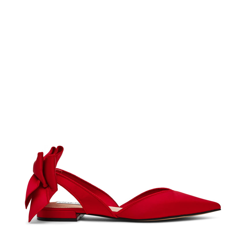 Synthia Ballerina Rosso Satin