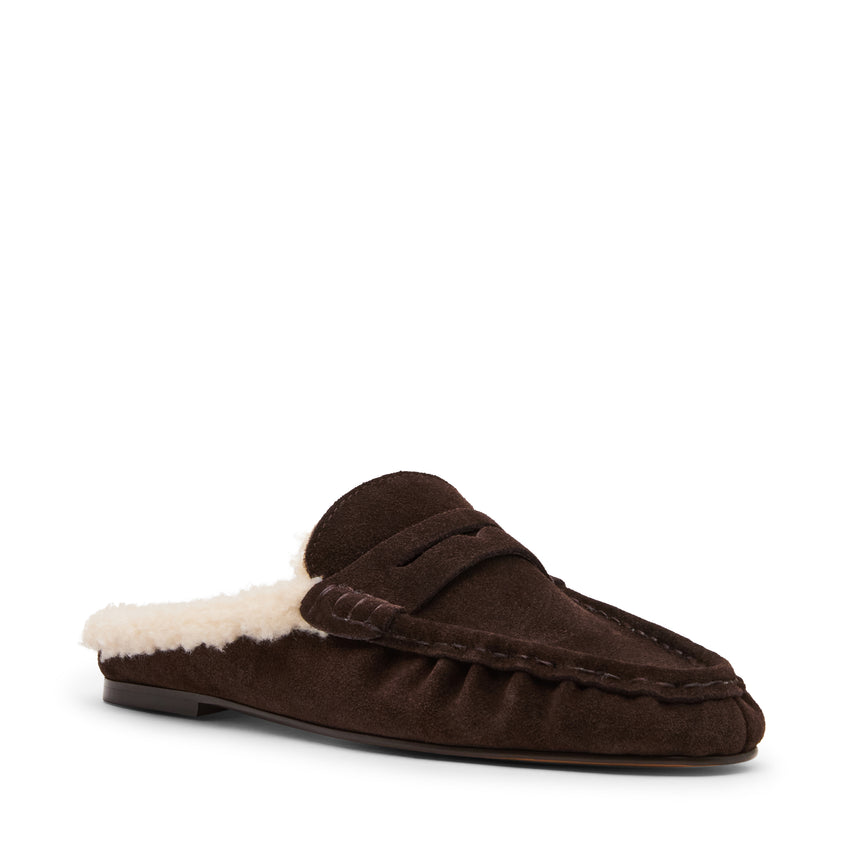 Rafe Mule Chocolate Marrone Suede - view 2