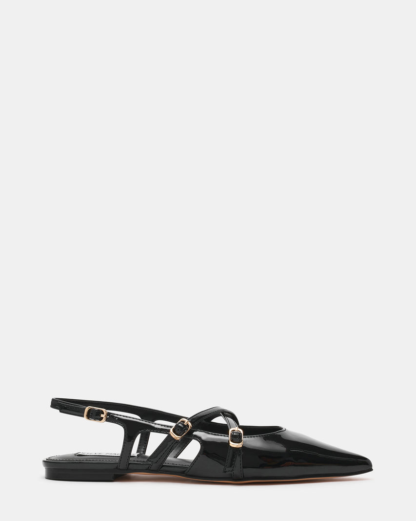 Clio Ballerina Nero Vernice