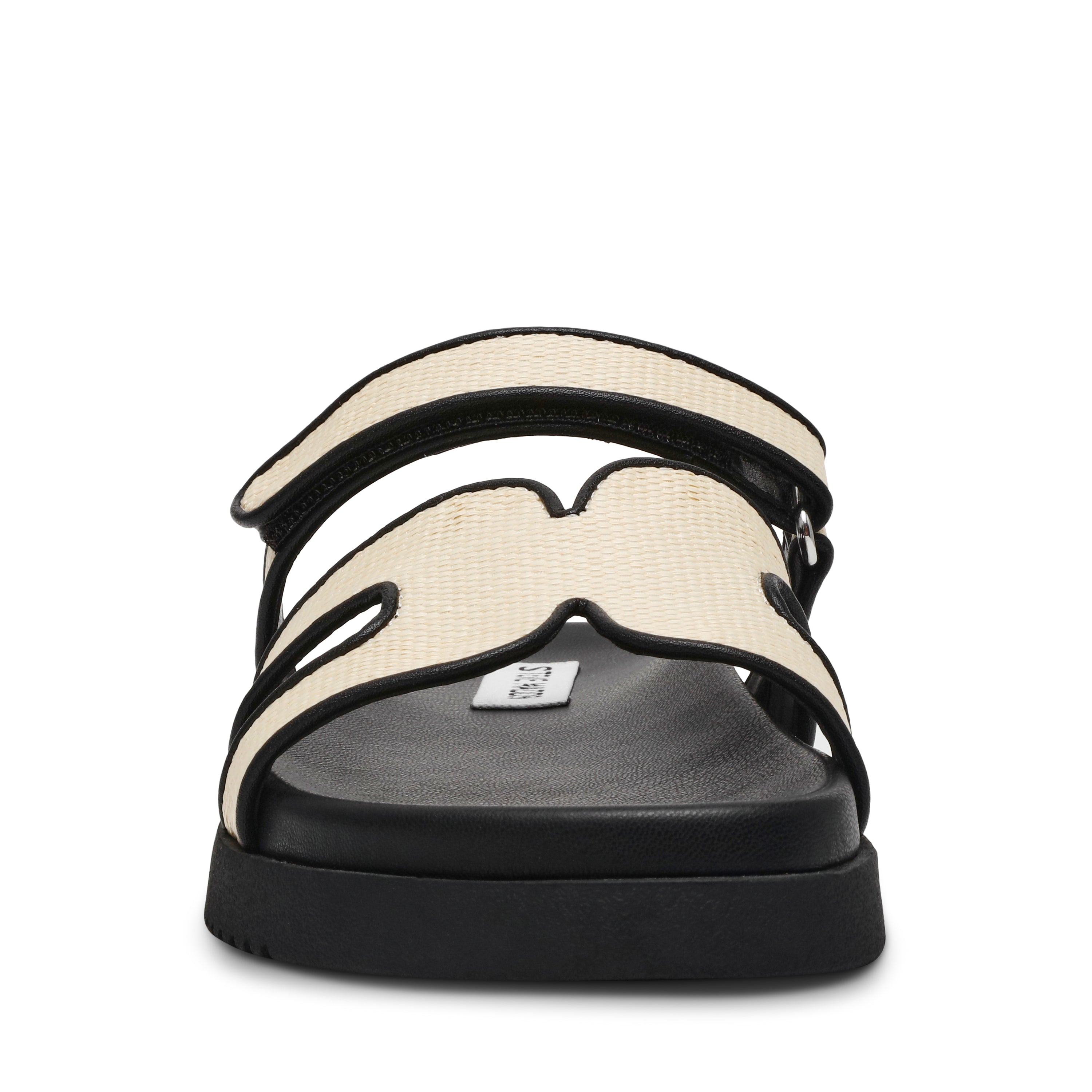 Missile Sandalo Natural Nero Raffia