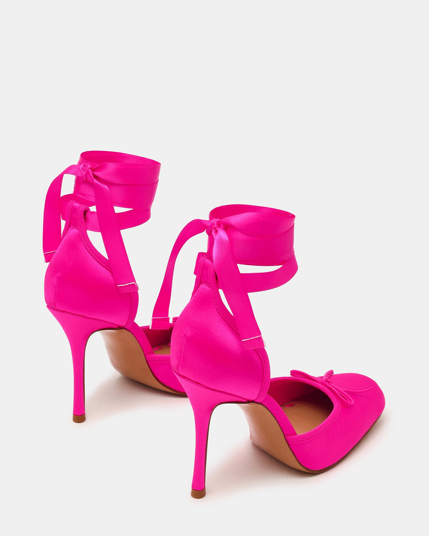 Larina Ballerina con Tacco Hot Pink Satin - view 5