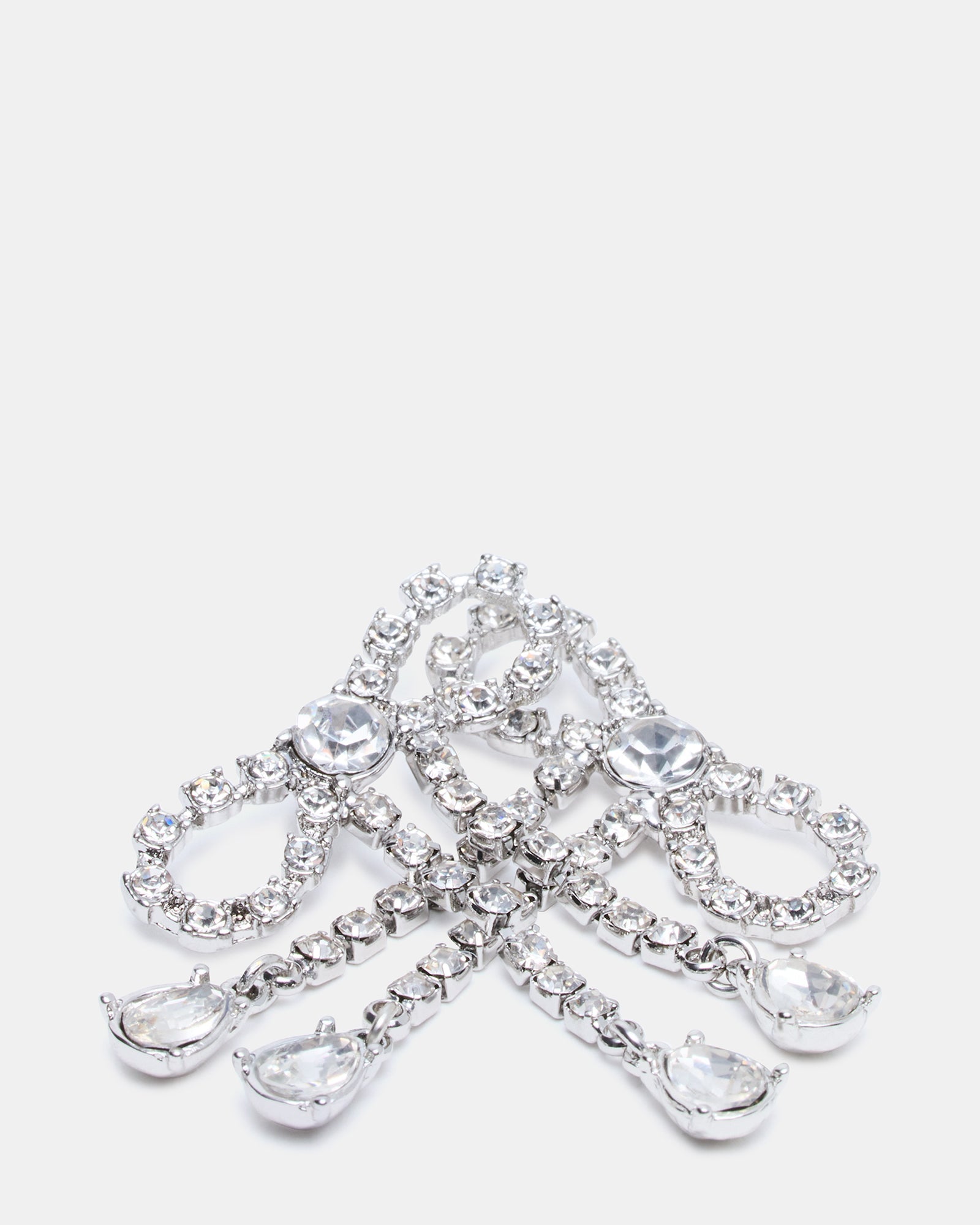 Orecchini Fiocco con Strass Argento - view 2