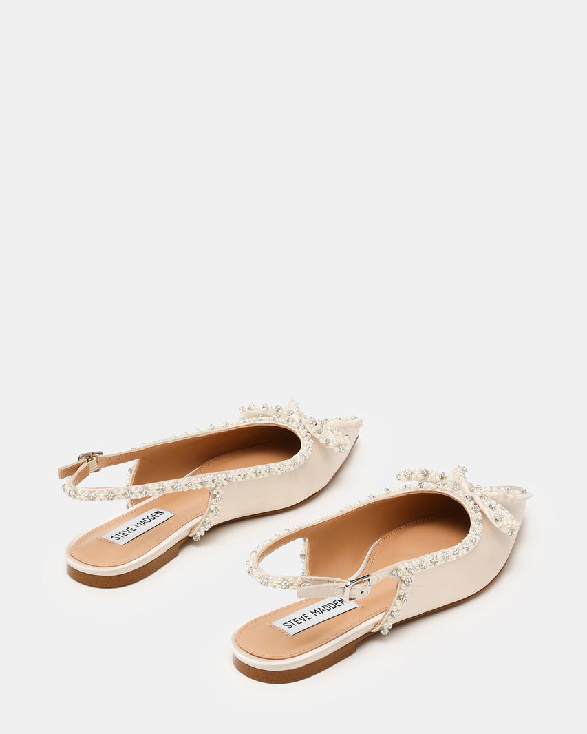Solange Ballerina Avorio Satin - view 5