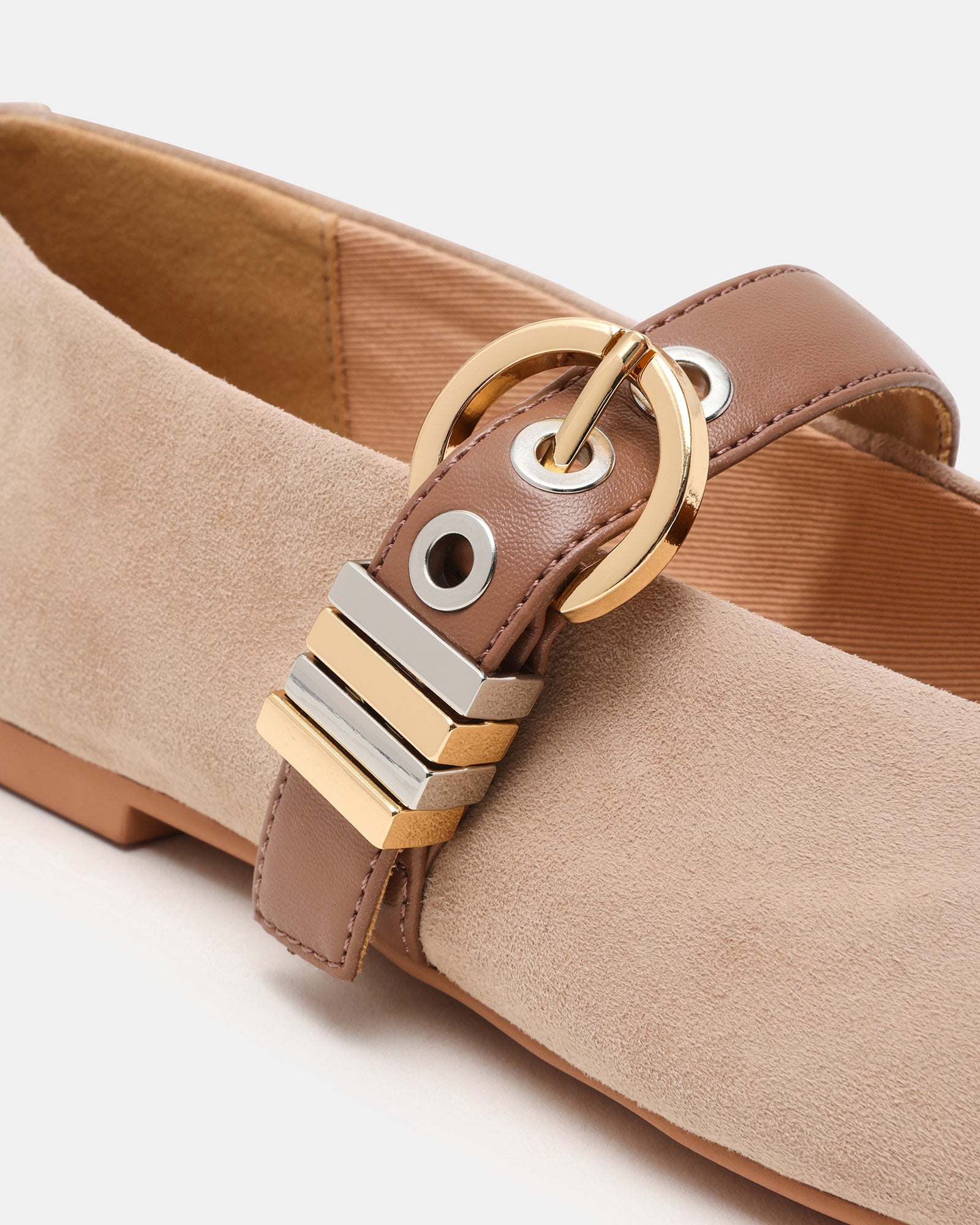 Lucia Ballerina Taupe Suede - view 3