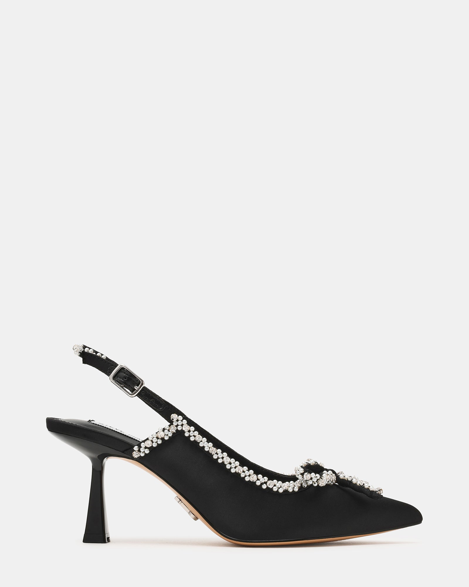 Florissa Slingback Nero Satin