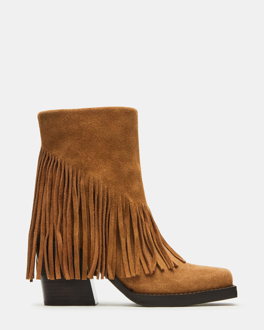 PIA STIVALE FRANGE CHESTNUT SUEDE