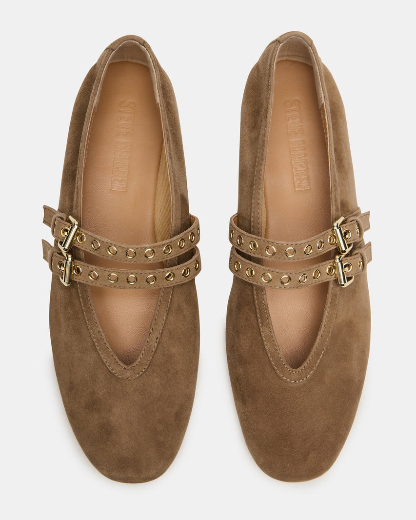 Lydia Ballerina Taupe Suede - view 5