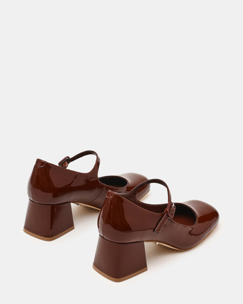 Darcey Mary Jane Cognac Vernice - view 4