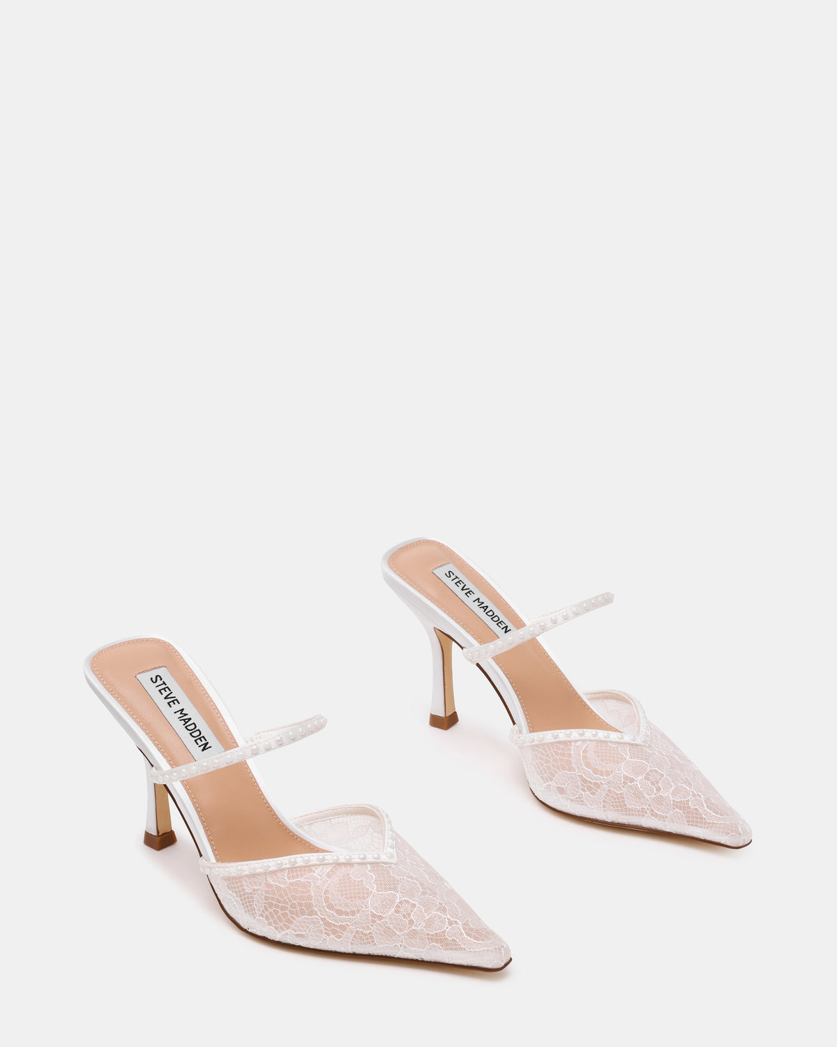 Baylee Mule Bianco Lace - view 5