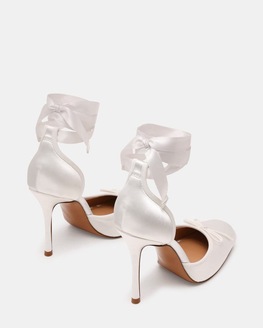 Larina Ballerina con Tacco Avorio Satin - view 6