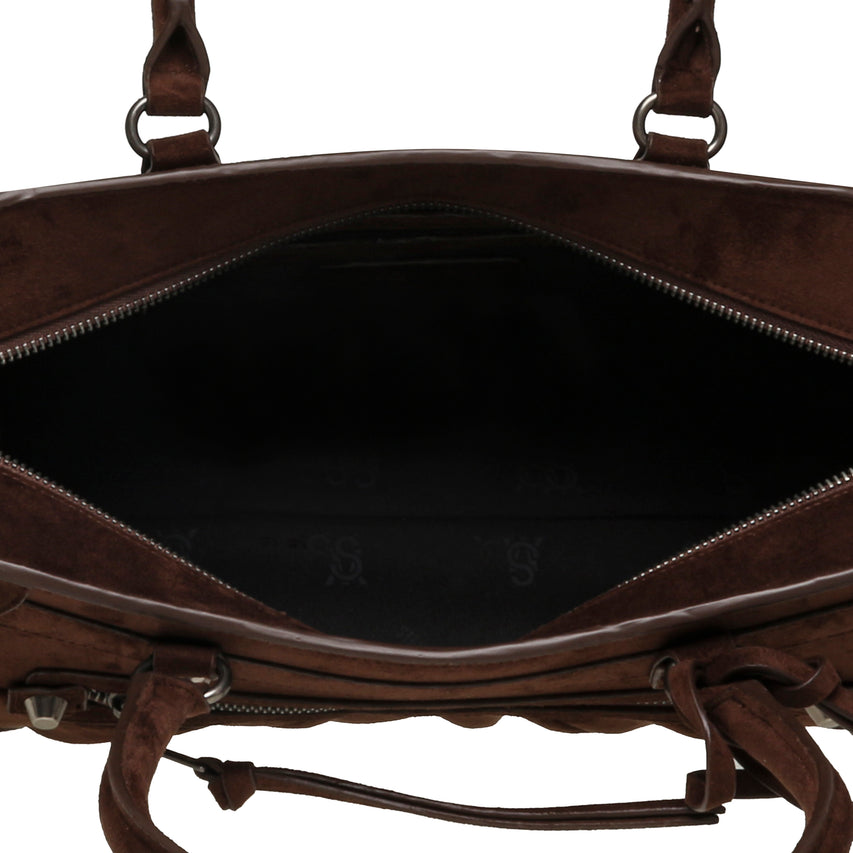 Bravyn-S Borsa Chocolate Argento - view 5