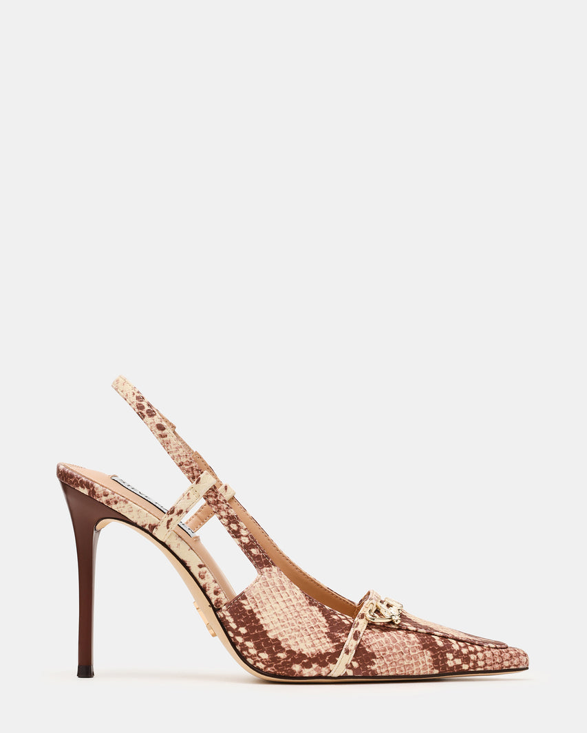 Dossier Slinback Crema Marrone Snake