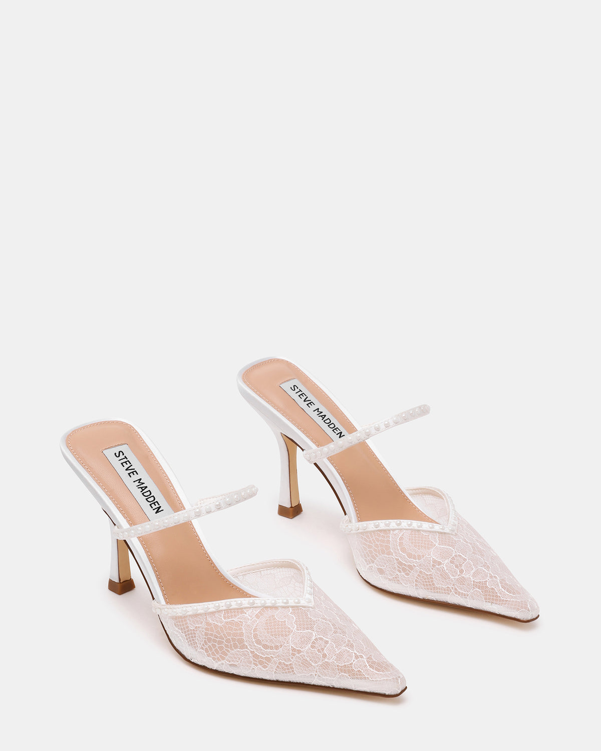 Baylee Mule Bianco Lace - view 2