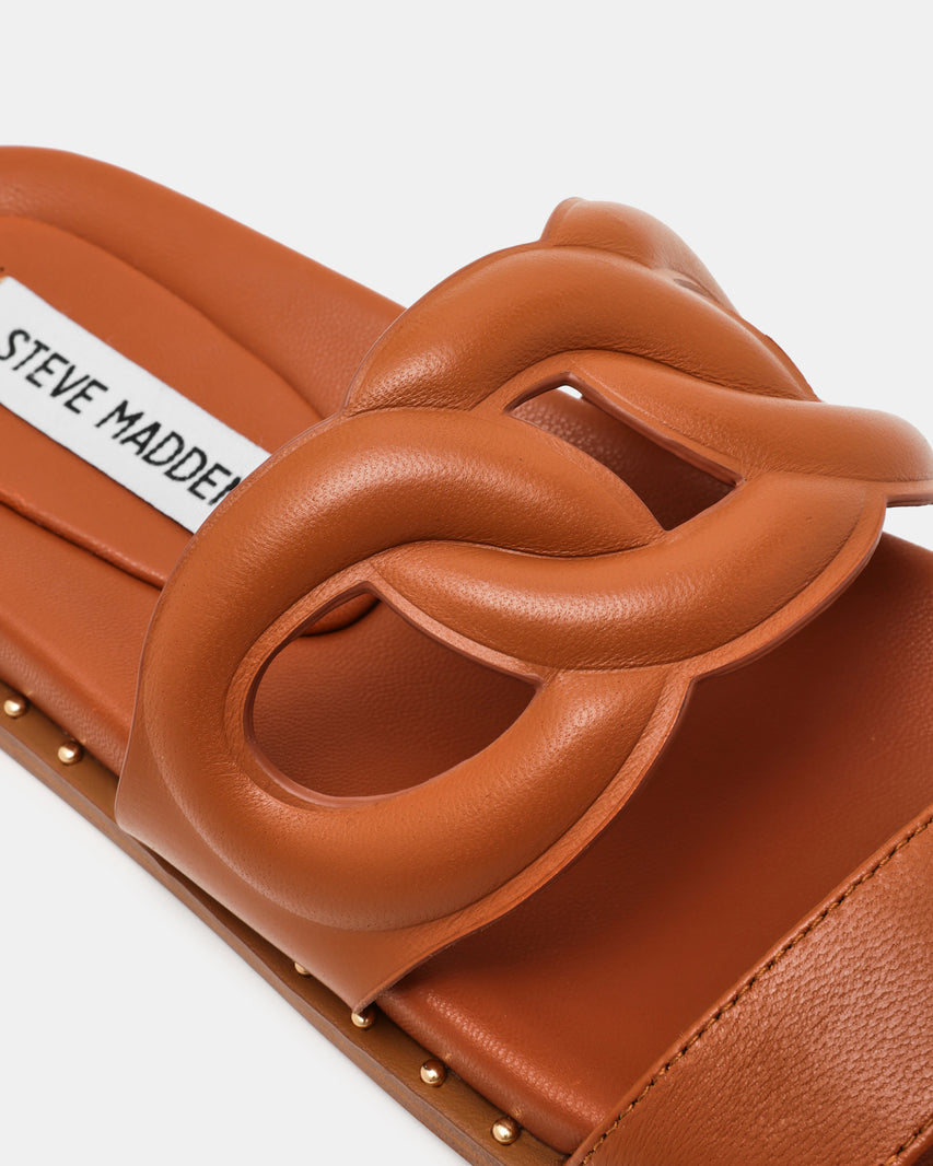 Sandlot Sandalo Cognac Pelle - view 3